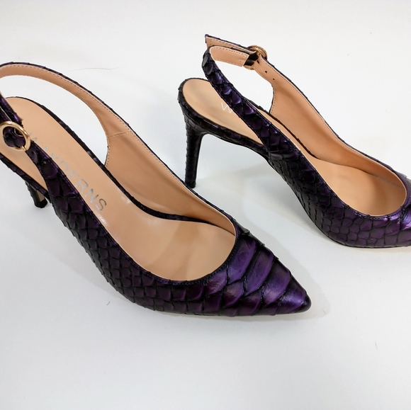 Wayderns Women's Pointed Toe Slip-on Slingback Stilleto Heel Pumps Shoes Size 6 - Picture 2 of 7